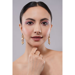 Amaita Demi Fine Ethnic Polki Kundan Emerald Green Pearl Drop Earrings