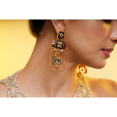 Amaita Kashmiri Royal Colour Chain Earrings