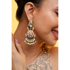 Amaita Emerald Bloom Polki Earrings