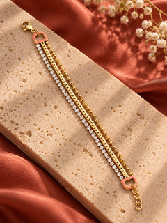 Demi-Fine Multi-Strand Triple-Chain Bracelet