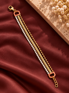 Demi-Fine Multi-Strand Triple-Chain Bracelet