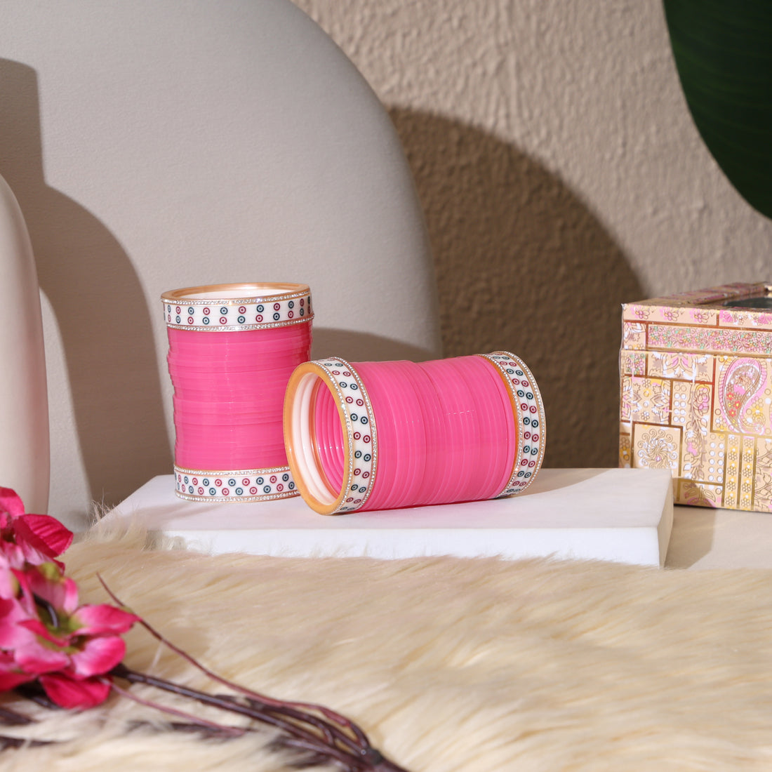 Amaita Pink Pure Pearl Bridal Chooda