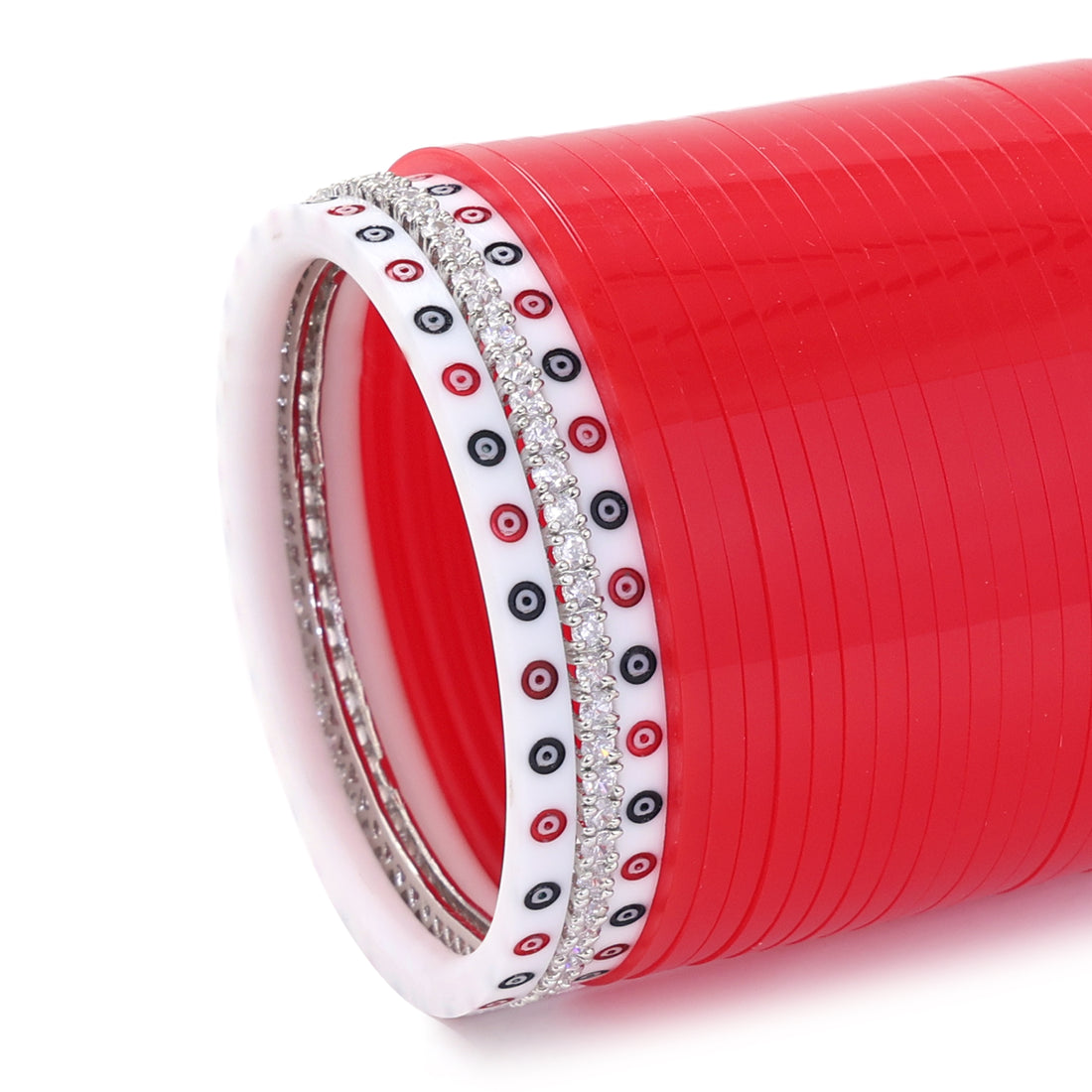 Amaita Single Diamond Red Pure Pearl Punjabi Bridal Chooda