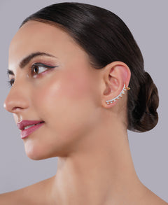 Amaita American Diamond Elegant Ear Cuff