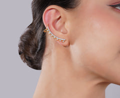 Amaita American Diamond Elegant Ear Cuff