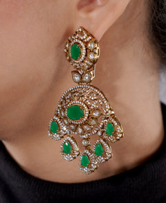 Amaita Polki Kundan Emerald Green Necklace Set