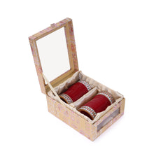 Amaita Red Pure Pearl Chooda with American Diamond Gold Nihar