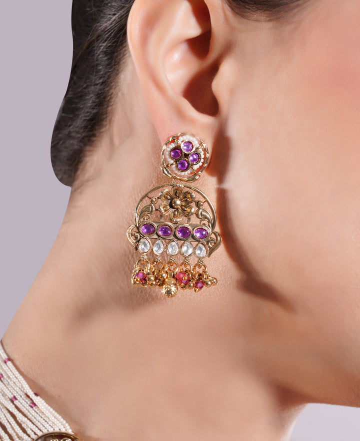 Amaita Gold Finish Polki Kundan Choker Set