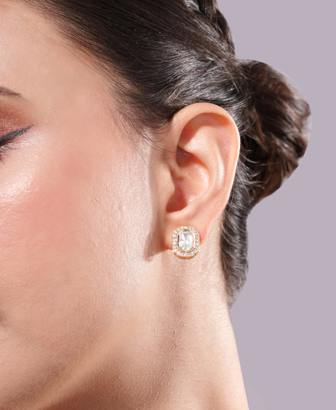 Amaita Layered White Polki Jewellery Set