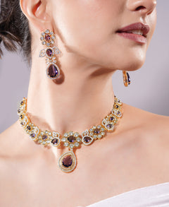 Amaita AD Amethyst Drop Choker Set