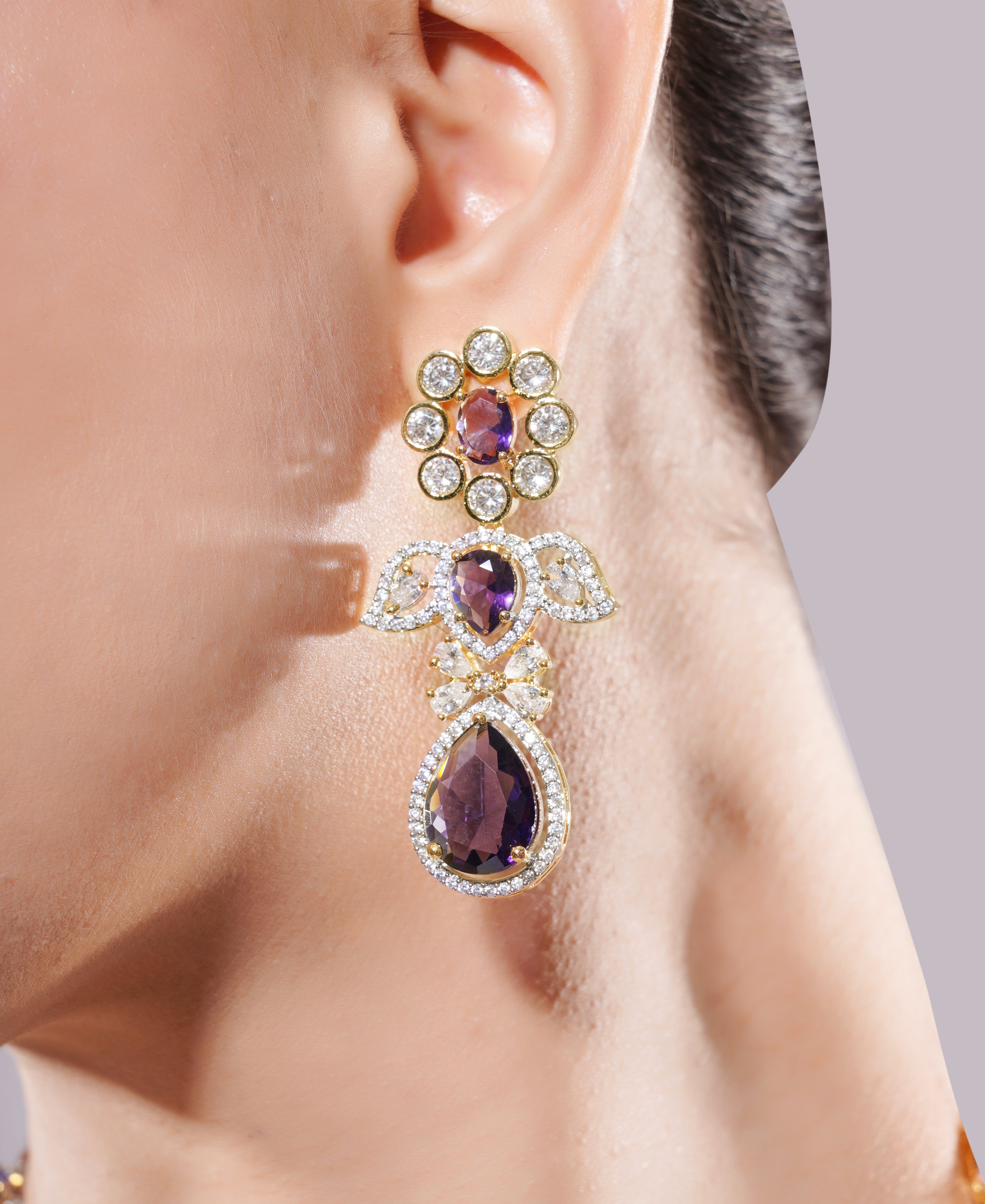 Amaita AD Amethyst Drop Choker Set