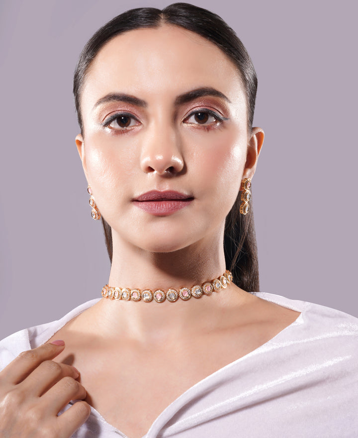 Amaita Classic Polki Stone Jewellery Set