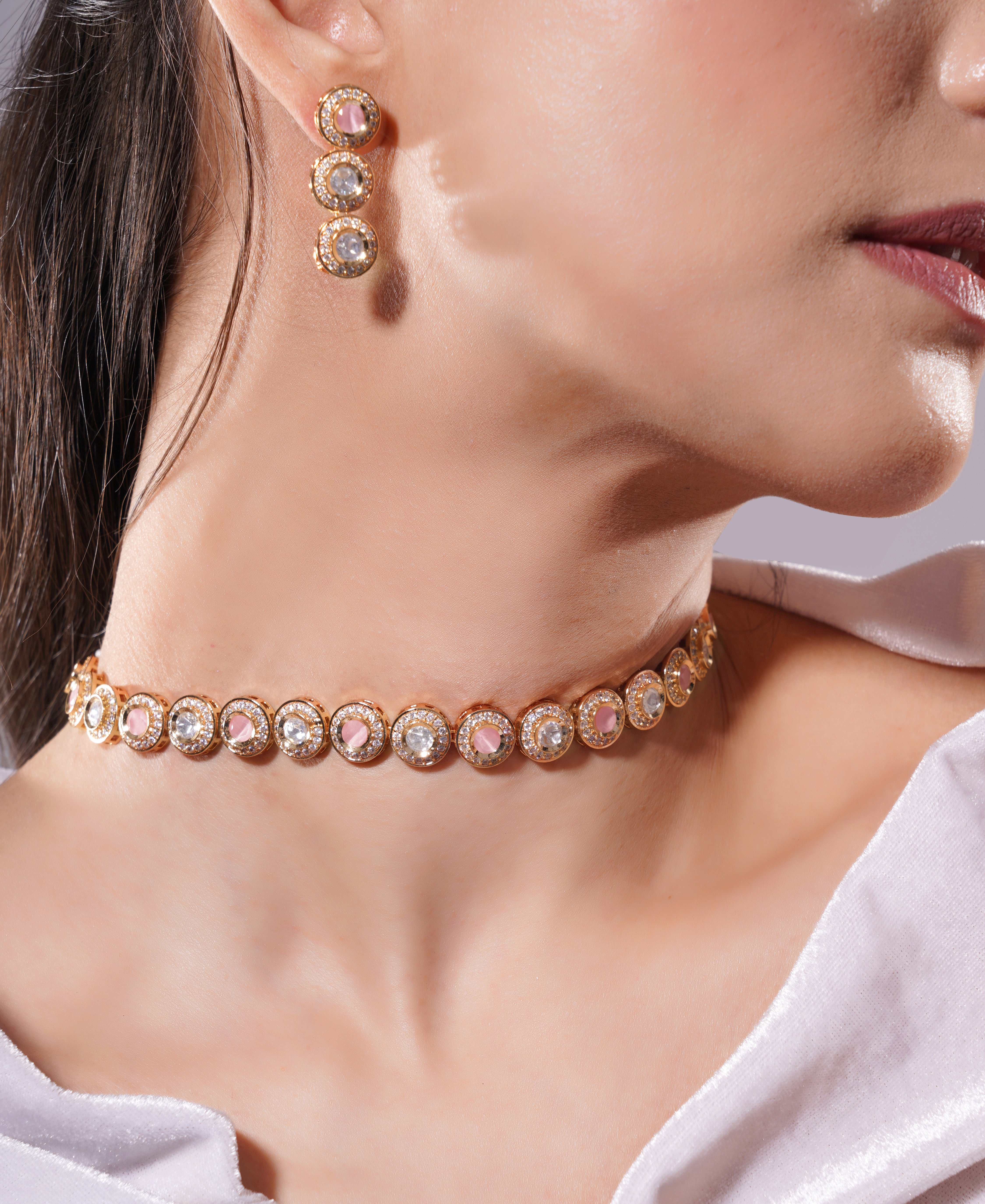 Amaita Classic Polki Stone Jewellery Set