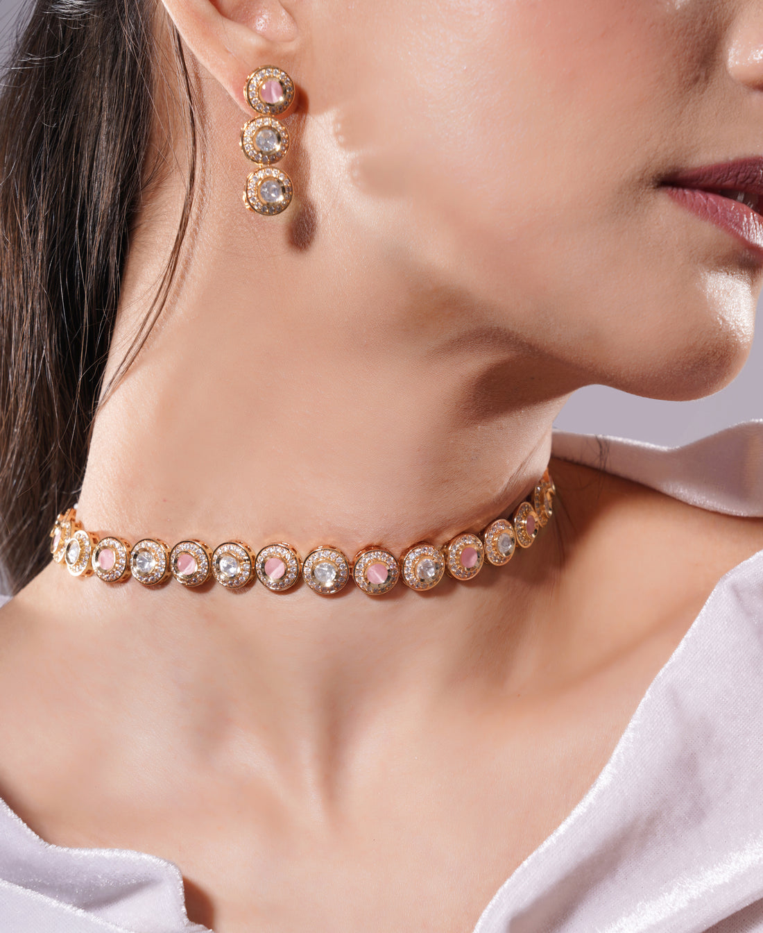 Amaita Classic Polki Stone Jewellery Set