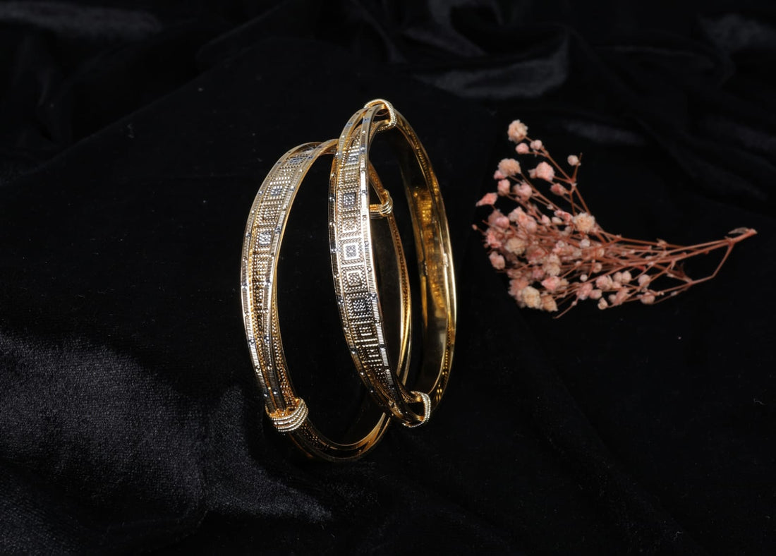 CNC 24kt gold polish bangles