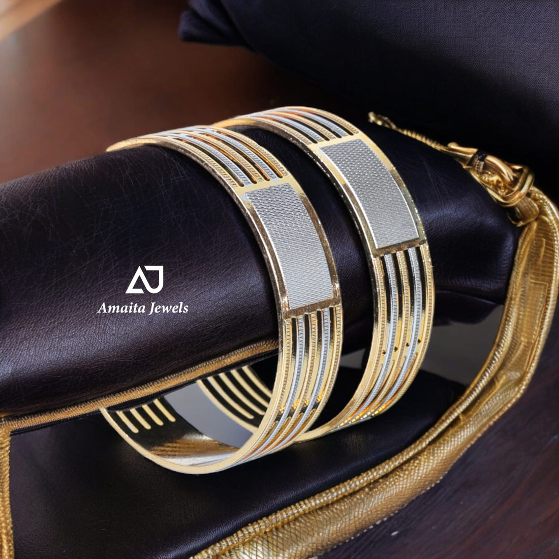 CNC 24kt gold polish bangles